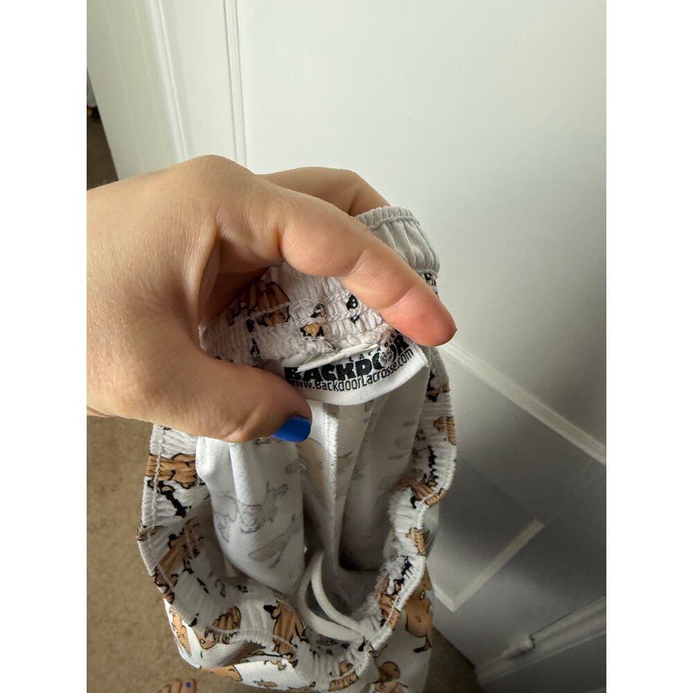 Lacrosse Backdoor Shorts Men's Small White Graphic Baby Novelty Print Loose Fit - Picture 5 of 7